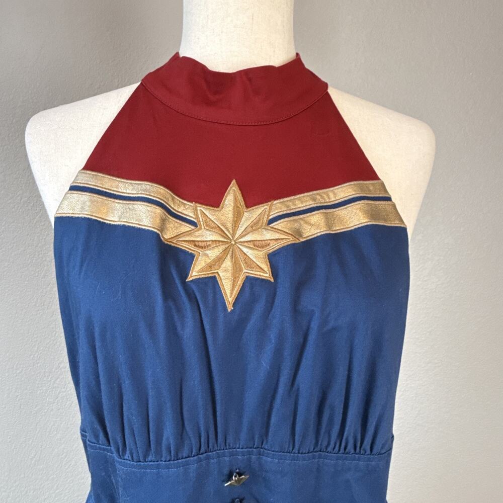 Disney Parks The Dress Shop Womens Captain Marvel Dress by Her Universe Size L - Picture 3 of 12